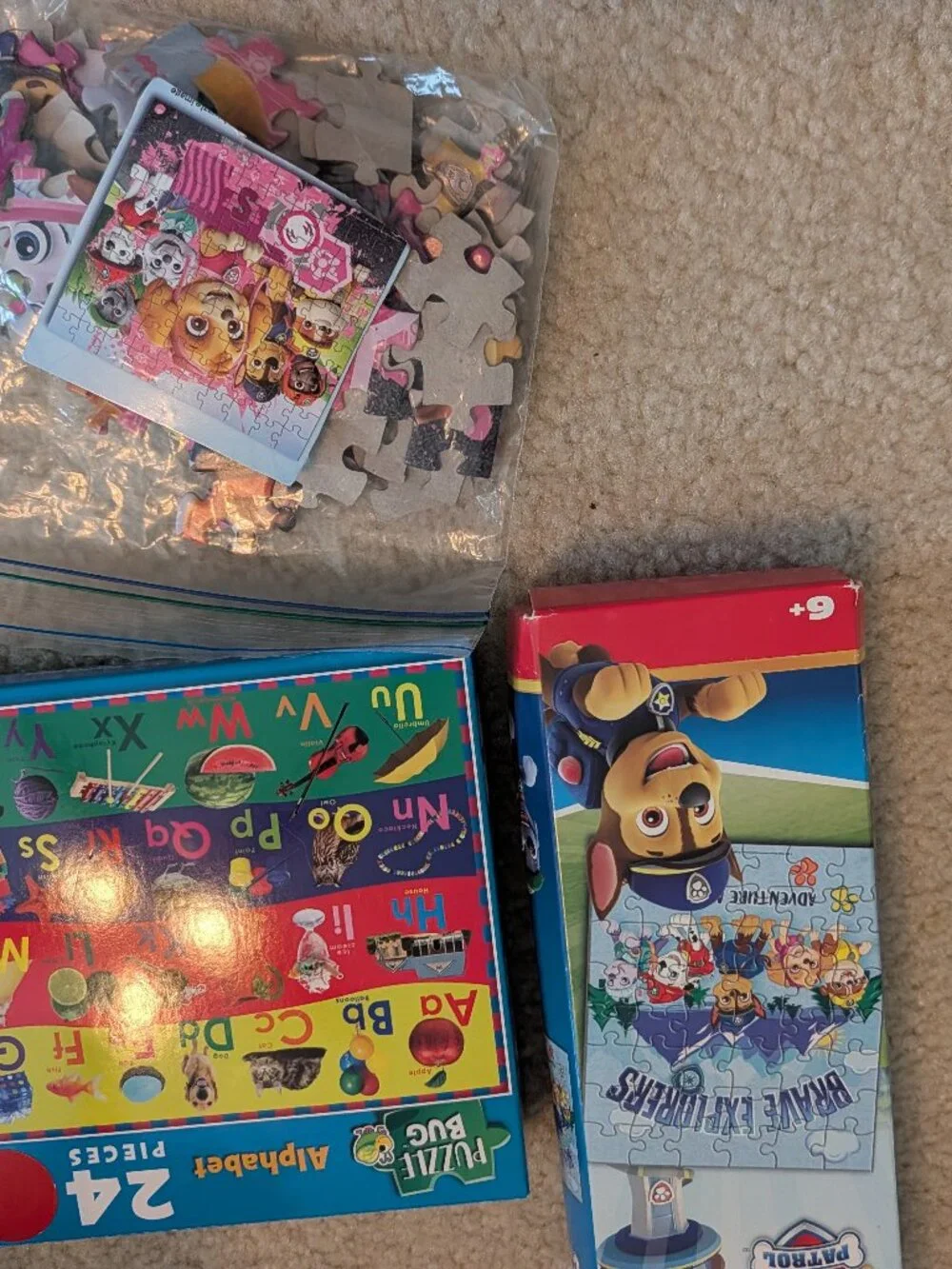 kids puzzle set games toys paw patrol abc learning building blocks